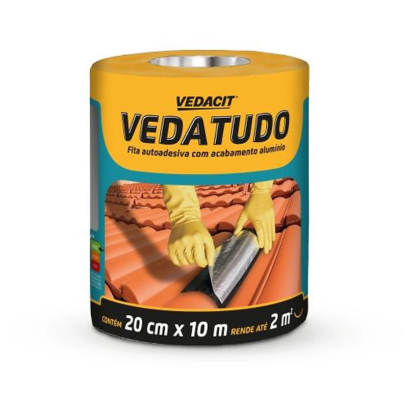 Vedacit Fita Multiuso Adesiva com Alumínio 20cm x 10m — Campinas
