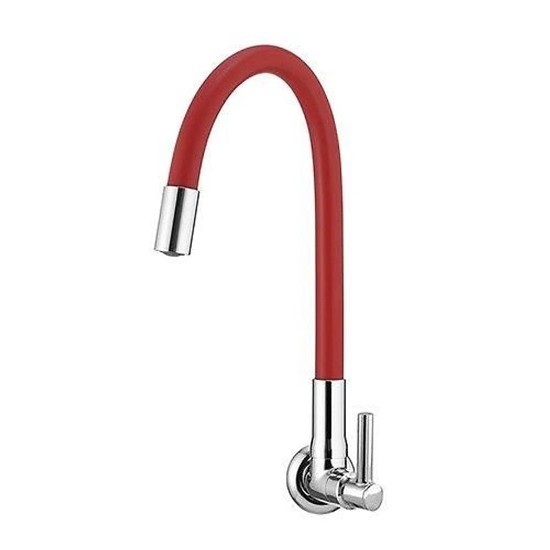Torneira de Parede com Tubo Flexível em Silicone Vermelho 1/4 de Volta Romar — Campinas
