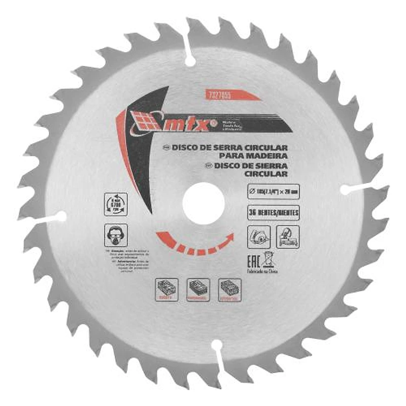 Disco de Serra Circular com Wídea 7.1/4" 36 Dentes Mtx — Campinas