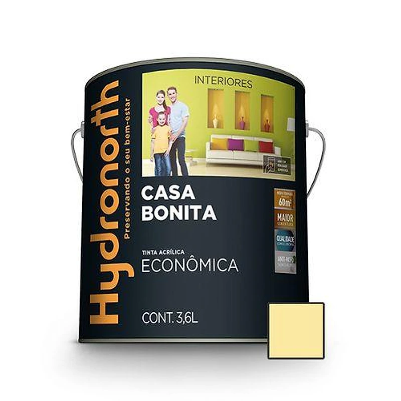 Tinta Acrílica Econômica Casa Bonita Amarelo Canário Galão 3,6L — Campinas