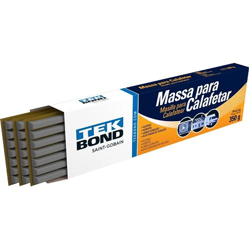 Massa de Calafetar Cinza 350g Tekbond Tek Bond — Campinas