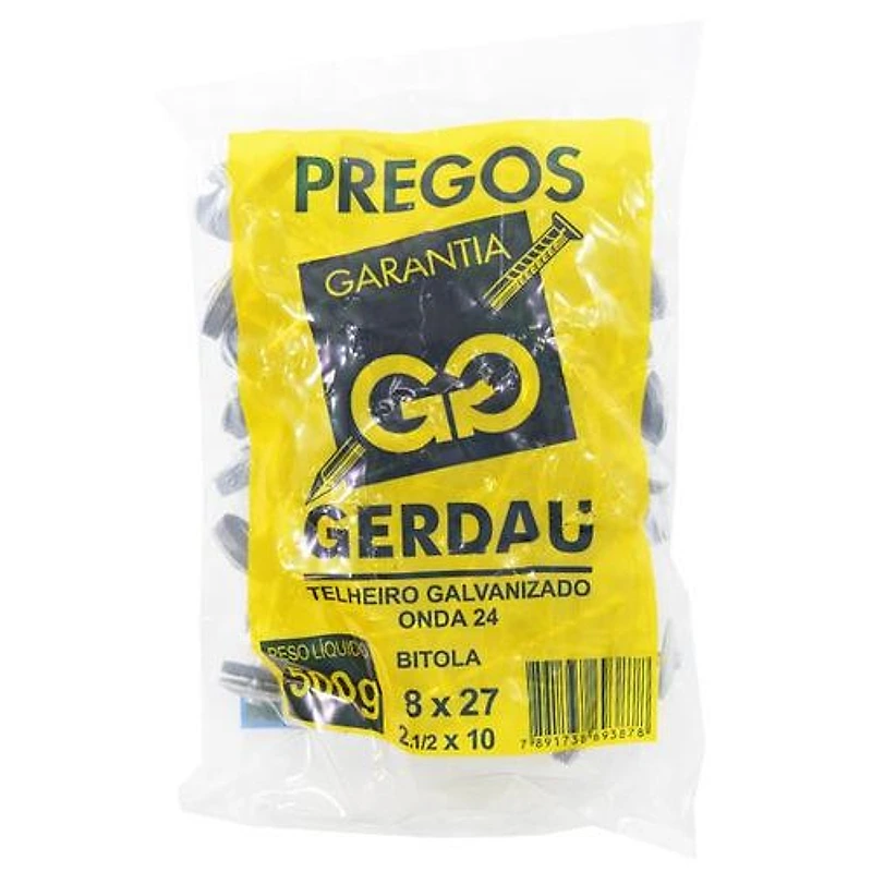 Prego Telheiro Galvanizado 18x27 Gerdau 10260 — Campinas