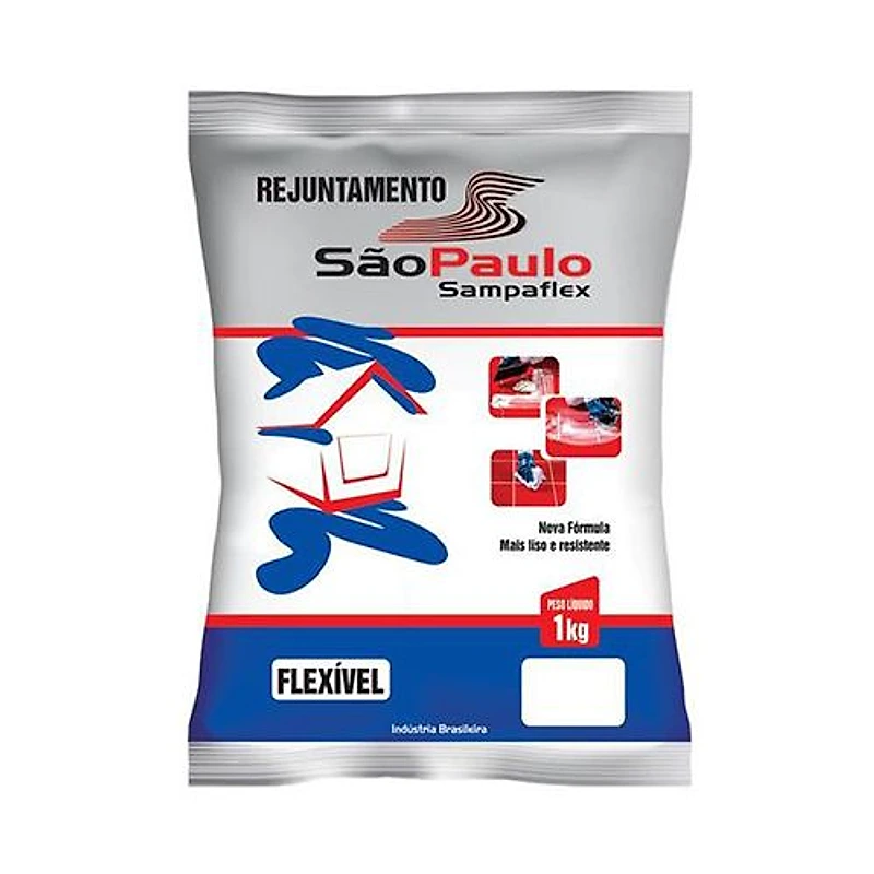 Rejunte para Porcelanato Cinza Ártico 1kg Sampaflex — Campinas