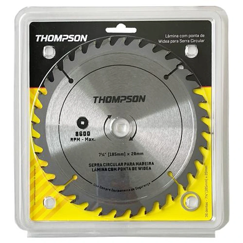 Disco de Serra Circular com Wídea 7.1/4" 36 Dentes Thompson — Campinas
