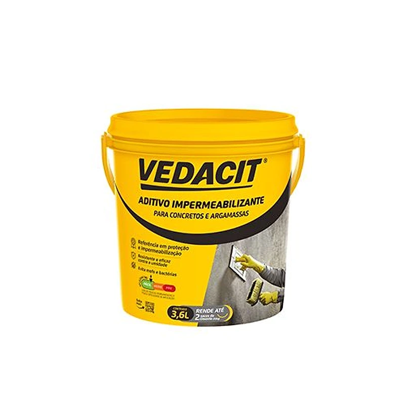Aditivo Impermeabilizante Vedacit 3,6L — Campinas