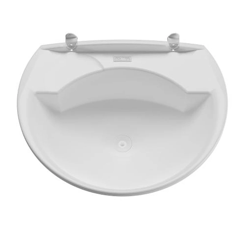 Lavatório Plástico Branco com Válvula Oval 36x28cm Astra — Campinas