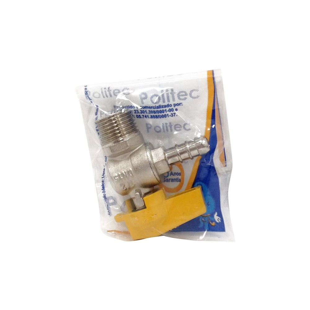 Registro Gas Esfera Politec 90 1/2 Npt 3/8 Bm 1210010/30005 — Campinas