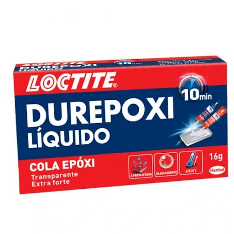Cola Epóxi Líquida Durepoxi Transparente 10 Minutos 16g Loctite 2287282 — Campinas
