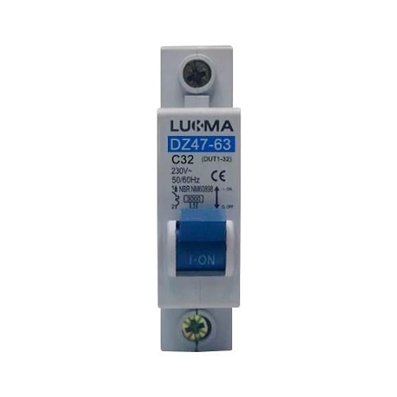 Mini Disjuntor DIN Unipolar 32A Curva C Lukma — Campinas