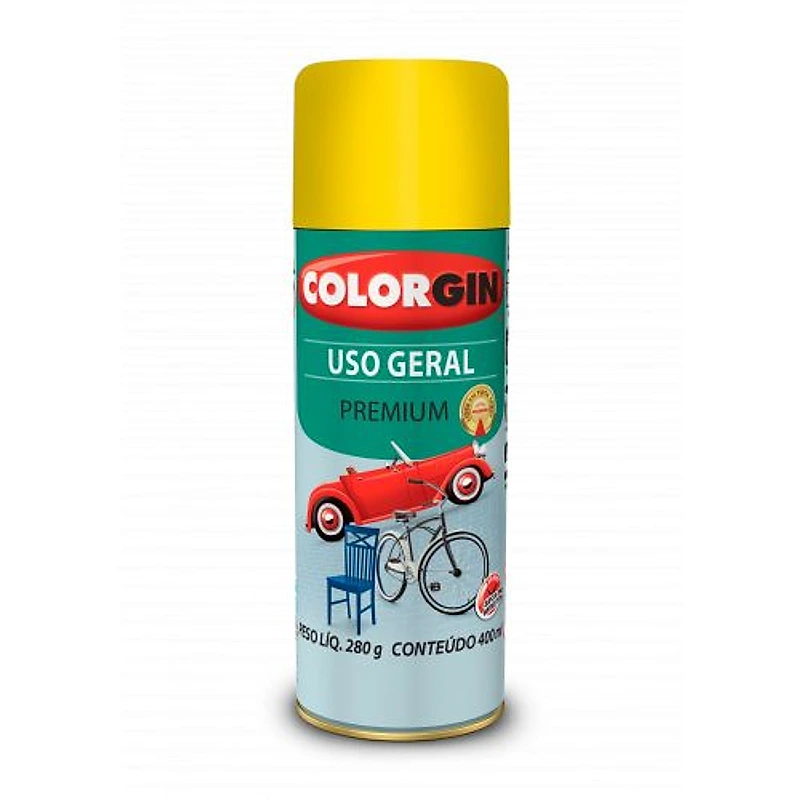 Tinta Spray Uso Geral Amarelo 400ml Colorgin 55081 — Campinas