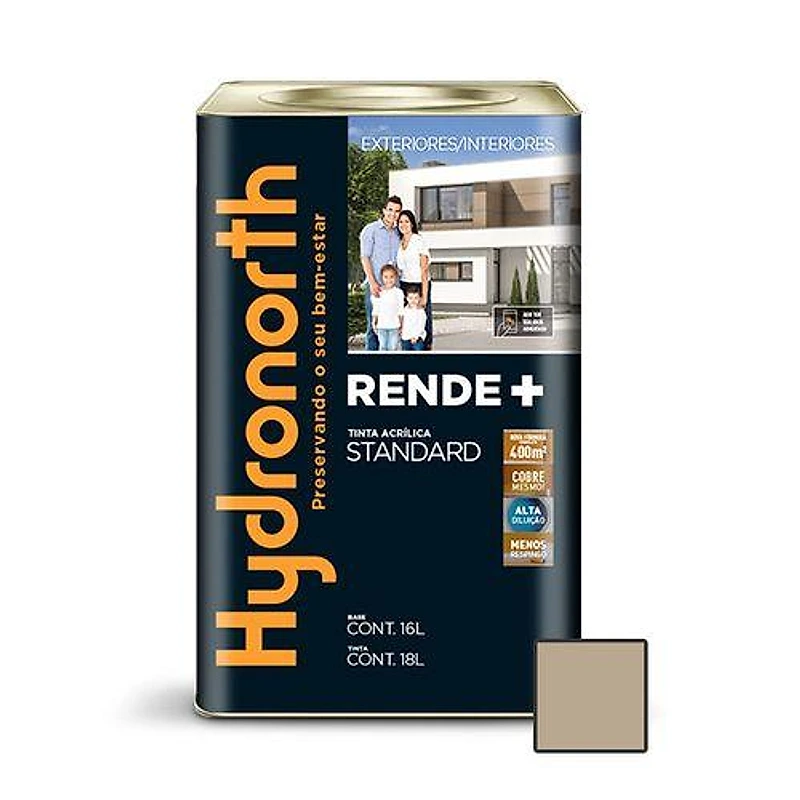 Tinta Acrílica Standard Rende+ Amarula Lata 18L Hydronorth — Campinas