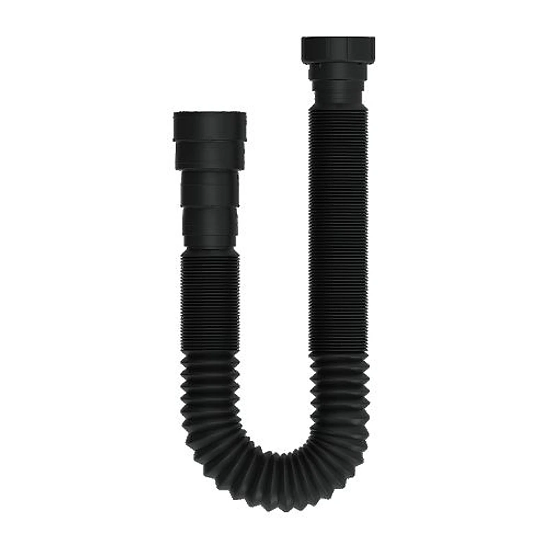 Sifão Flexível Preto Longo com Anel PVC 110cm Blukit — Campinas
