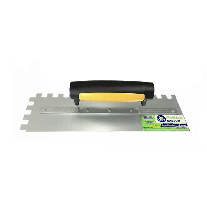 Desempenadeira de Aço Dentada 10x35cm Dente 12 Prática Castor — Campinas