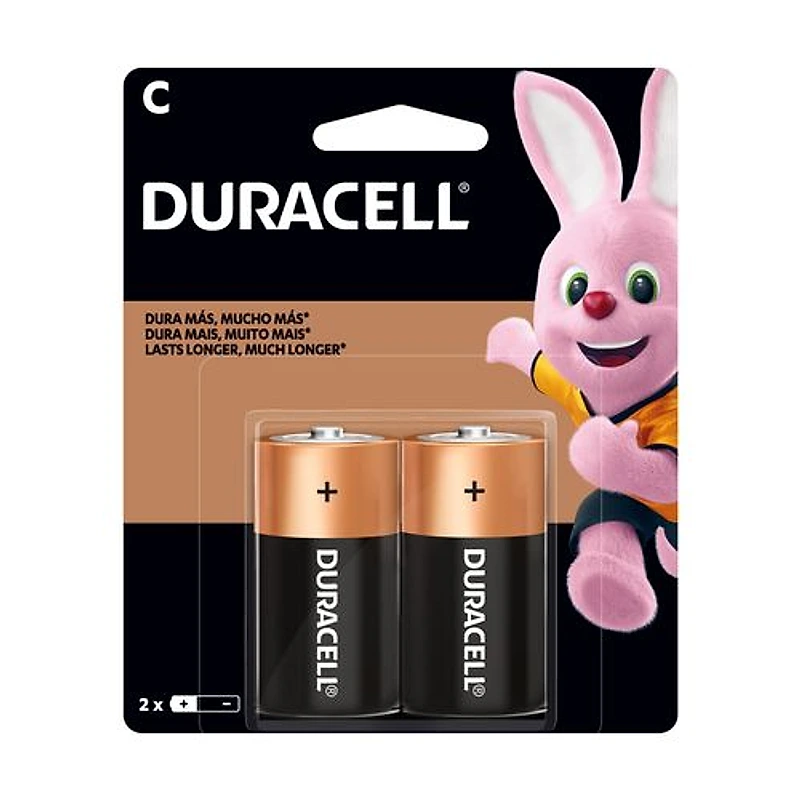 Pilha Alcalina Média C Duracell Cartela com 2 Unidades — Campinas