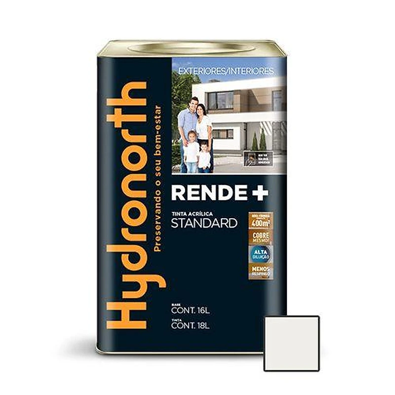 Tinta Acrílica Standard Rende+ Gelo Lata 18L Hydronorth — Campinas