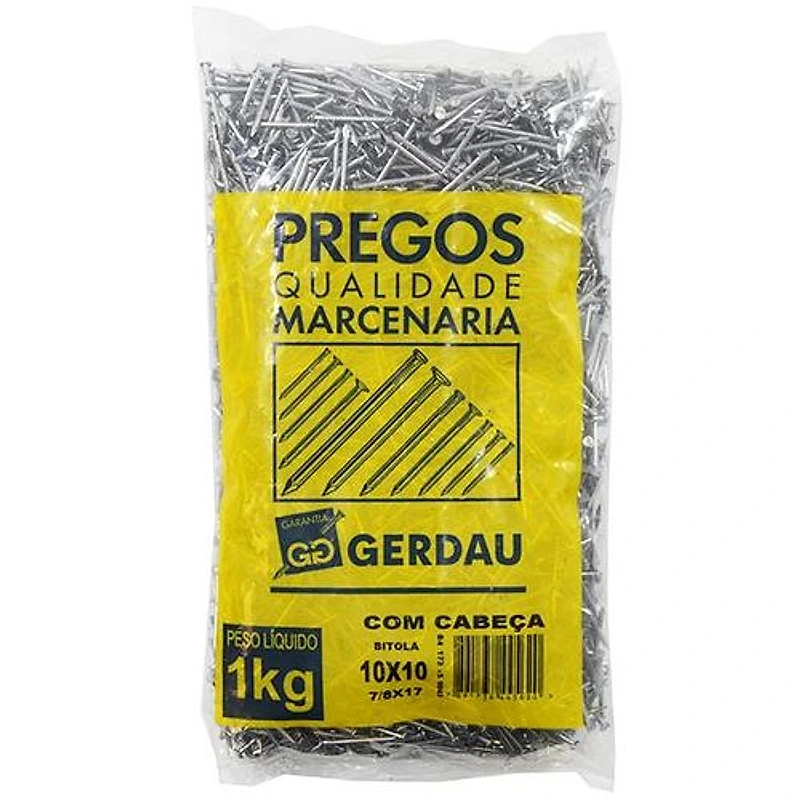 Prego com Cabeça 10x10 Gerdau 117000041 — Campinas