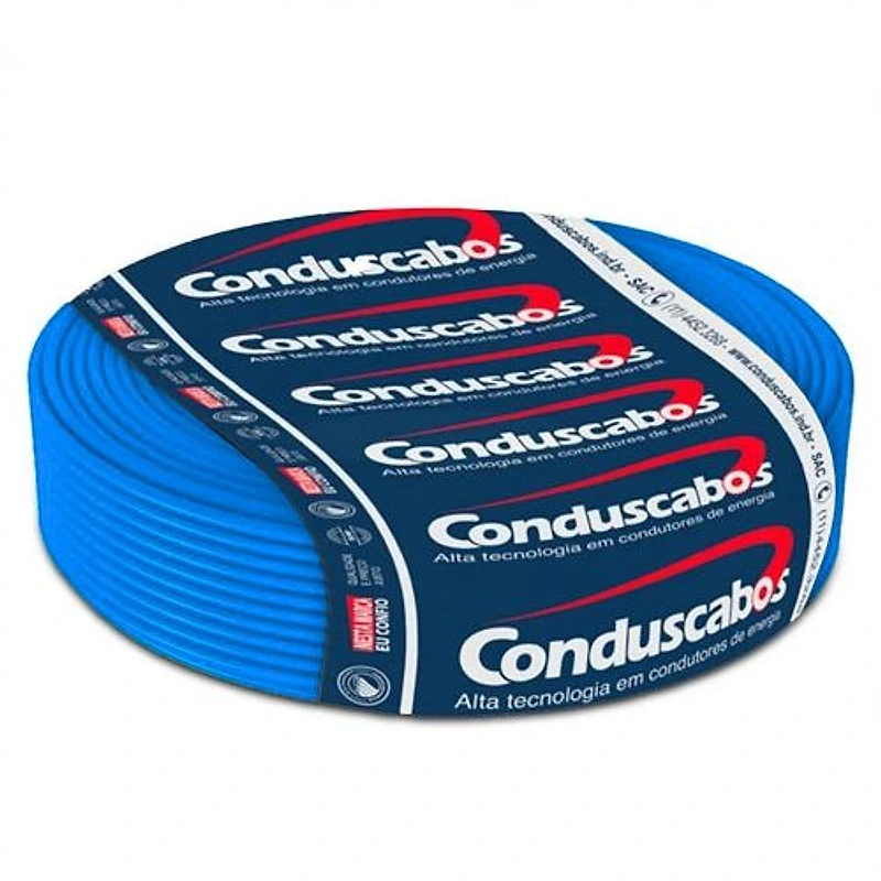Cabo Flexível 6mm² Azul Rolo 100m Conduscabos Atox — Campinas