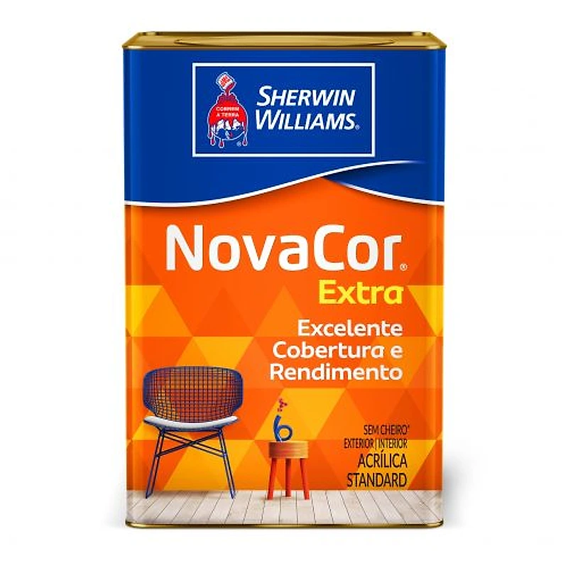 Tinta Acrílica Standard Novacor Extra Fosca Amarelo Canário Lata 18L — Campinas