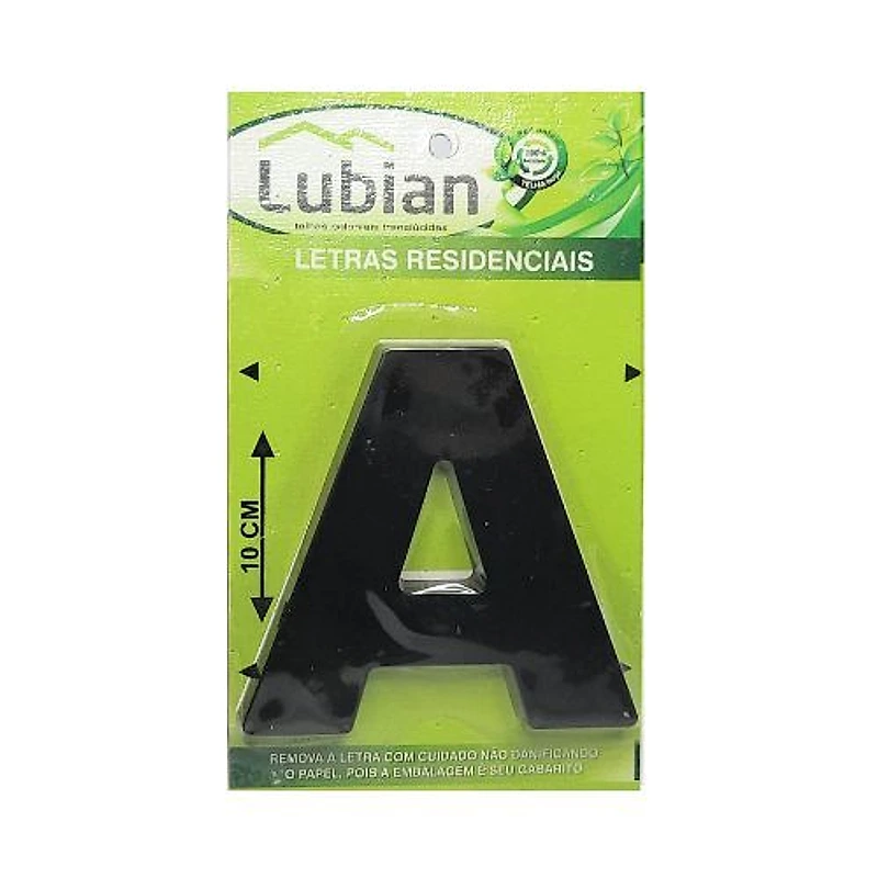 Letra Residencial A ABS Preto Lubian — Campinas