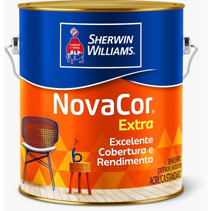 Tinta Acrílica Standard Novacor Extra Galão 3,6L Marrom Histórico — Campinas