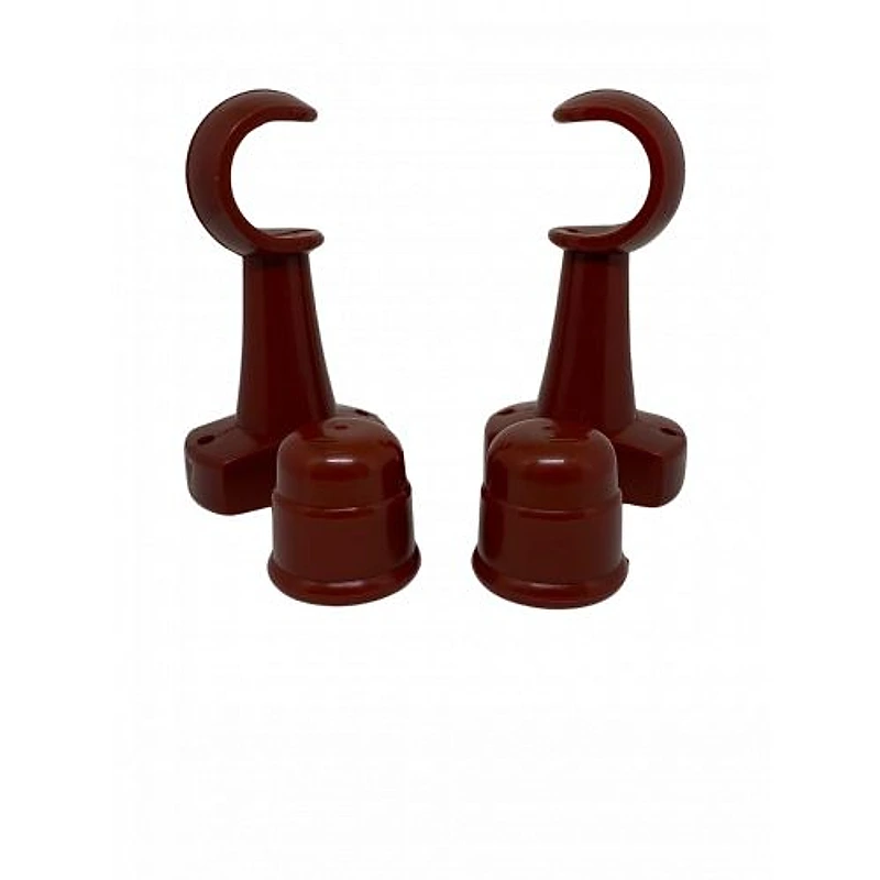 Suporte Reto para Varão Simples 28mm Mogno (Par) Cadiz — Campinas