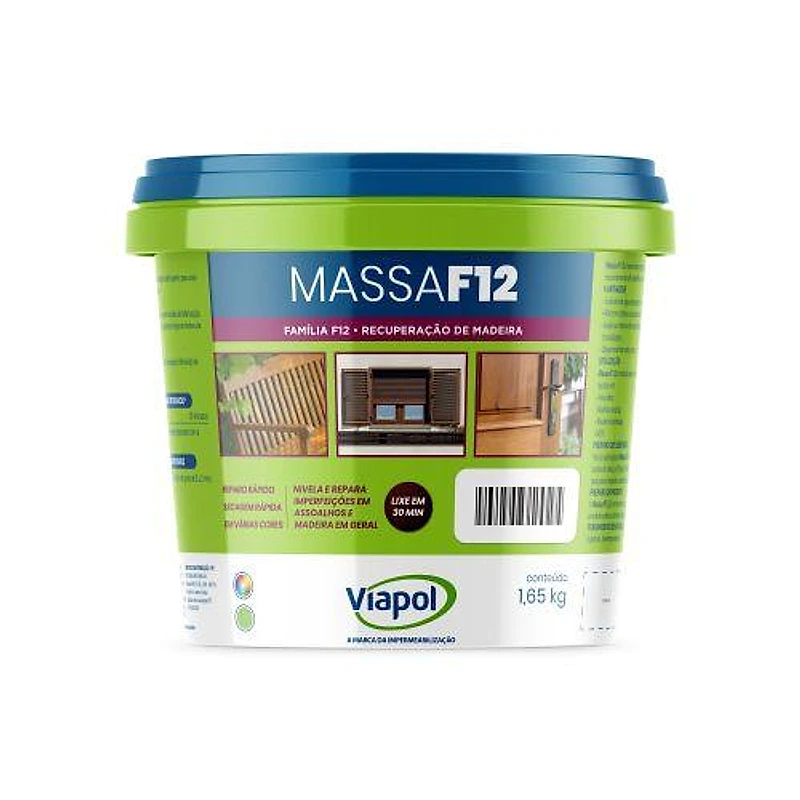 Massa para Madeira F12 Cor Cumaru Viapol 1,65kg — Campinas