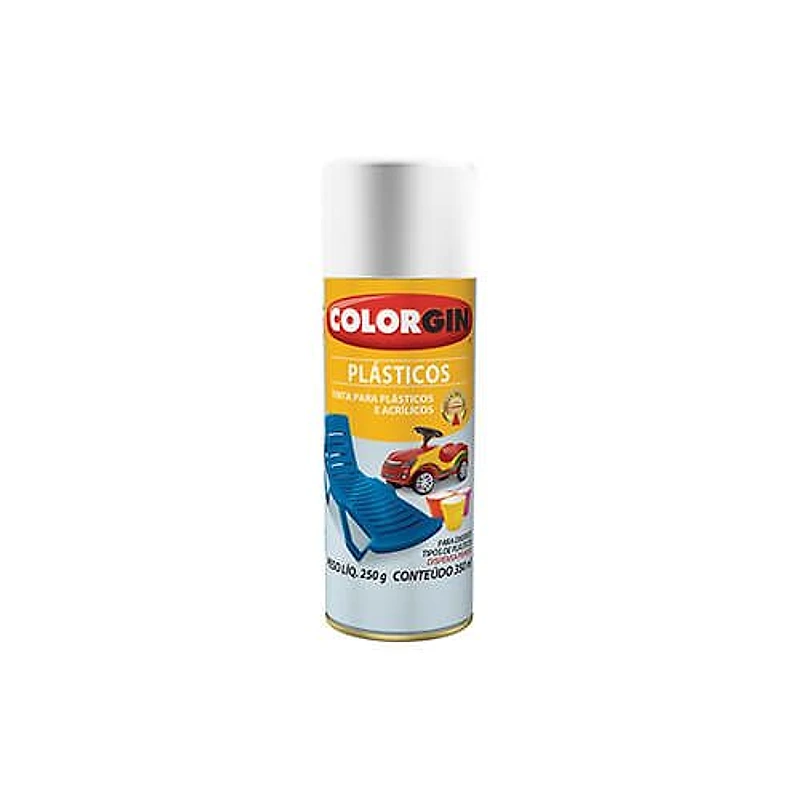 Tinta Spray Plástico Branco 350ml Colorgin — Campinas