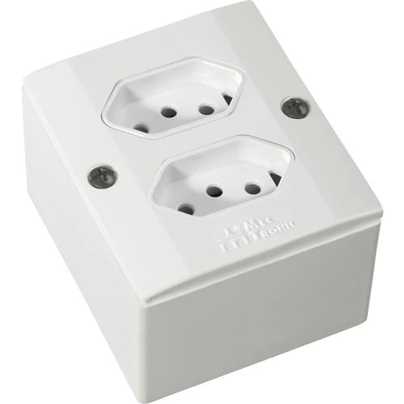 Conjunto de Sobrepor 2 Tomadas 10A Branco Milenium Mec 39146 — Campinas