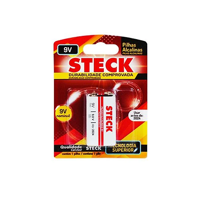 Bateria Alcalina 9V Steck — Campinas