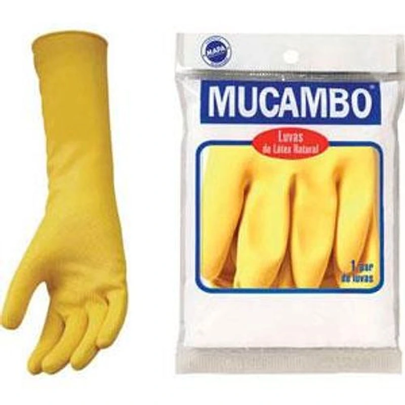 Luva de Látex Natural Forrada Amarela Tamanho P Mucambo (Par) — Campinas